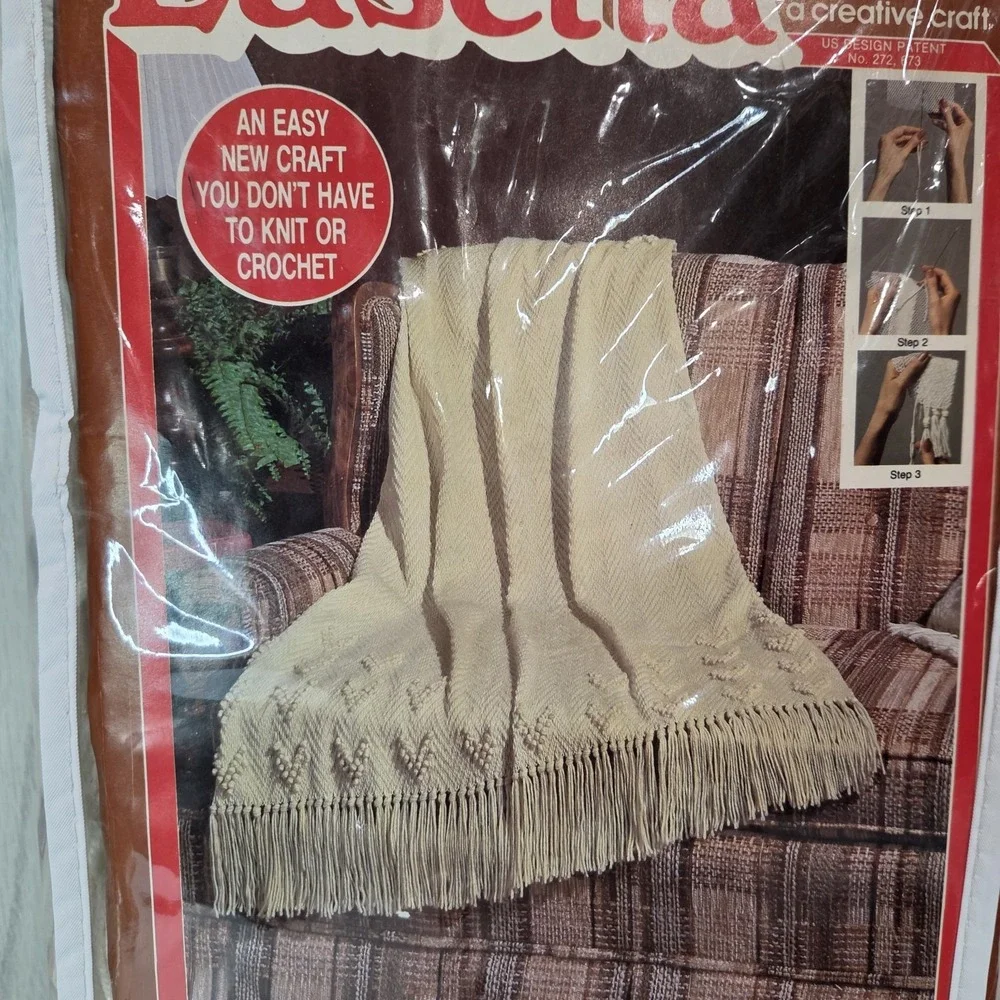 Lasetta National Yarn Irish Candlewick Afghan Throw Kit Sealed 38